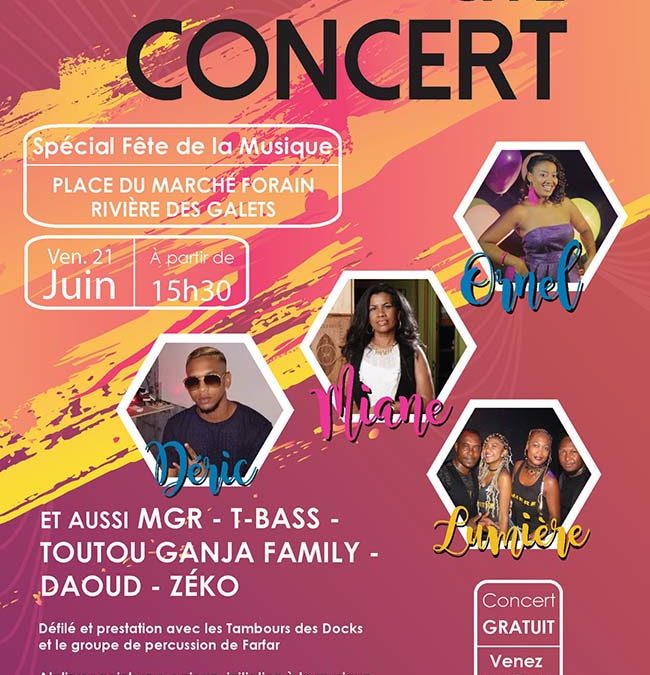 Cité Concert « spéciale fête de la musique » à la Rivière des Galets.
