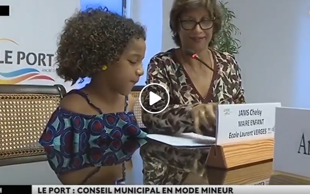 Reportage de Réunion La 1ère sur le dernier Conseil Municipal des Enfants