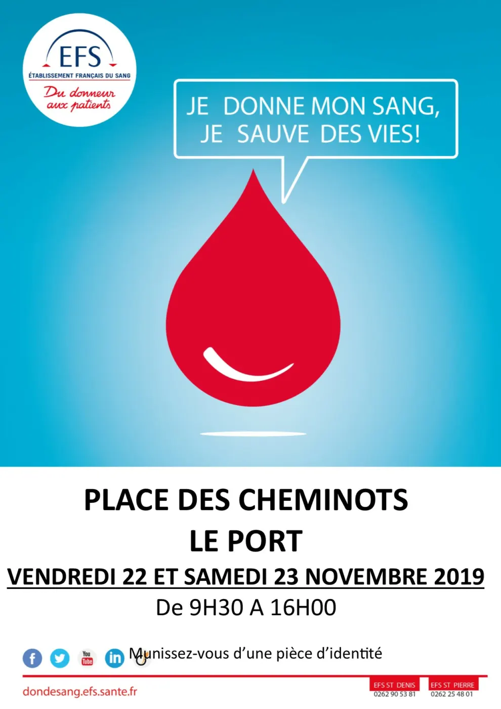 En novembre, partageons notre pouvoir, donnons notre sang !