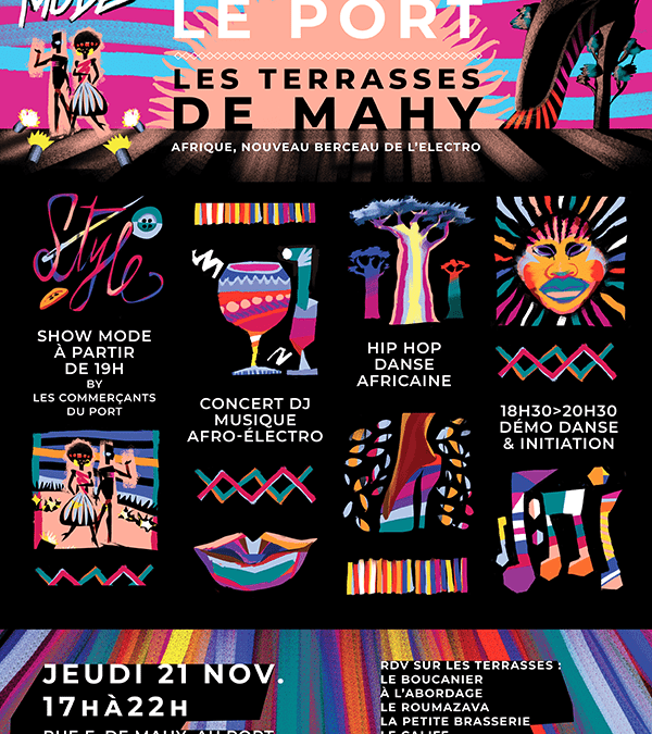 « Les Terrasses du Mahy » en mode afrique ce jeudi 21 novembre au Port