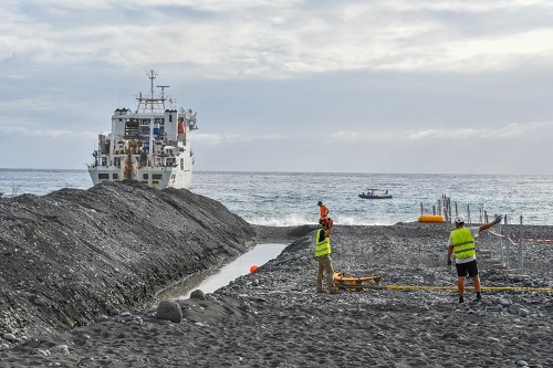 Arrivée du câble METISS au Port