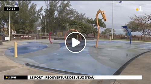[Vidéo] Réunion la 1ère : Réouverture des jeux d’eau au Port