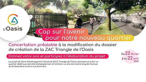 Donnez votre avis et participez à l’élaboration du projet ZAC Triangle de l’Oasis