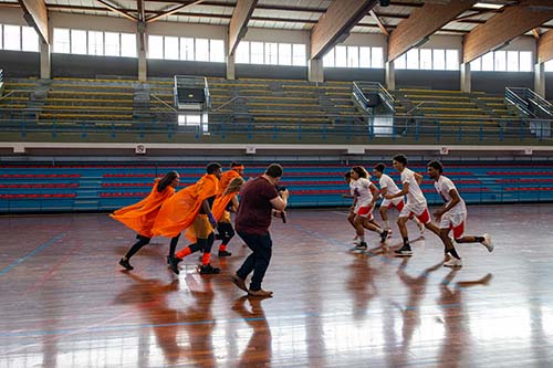 Basket-ball : tournage d’un film publicitaire au Complexe Sportif Municipal