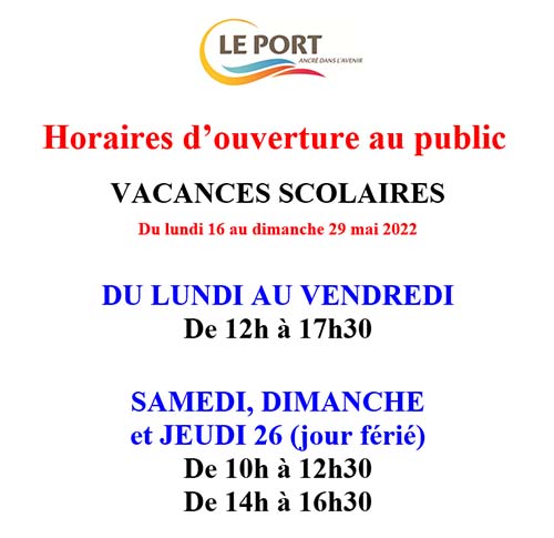 Horaires d’ouverture de la piscine pendant les vacances