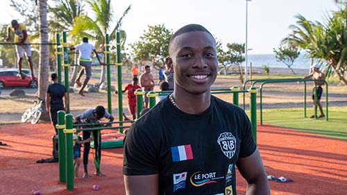 Angelo Merion en équipe de France de street workout