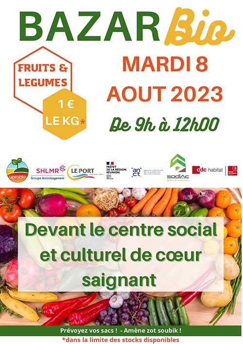 Un bazar bio ce mardi 8 août