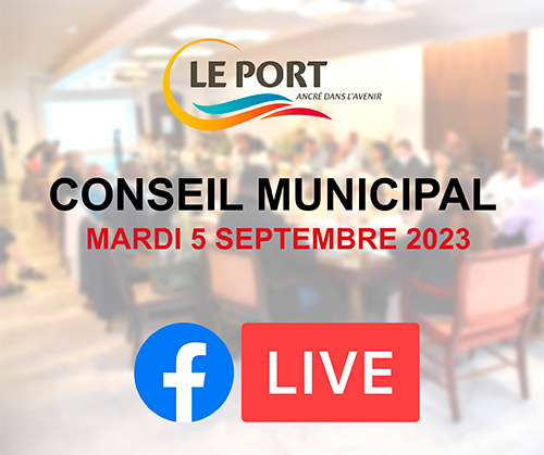 Suivez le Conseil Municipal du Mardi 5 Septembre en direct sur notre page Facebook