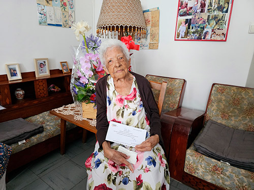 Lucie Tincres, nouvelle doyenne du Port, fête ses 103 ans