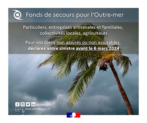 Fonds de secours pour l’Outre-Mer : Déclarez vos sinistres !