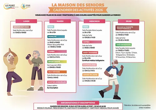 Découvrez les activités 2026 pour les seniors de la ville