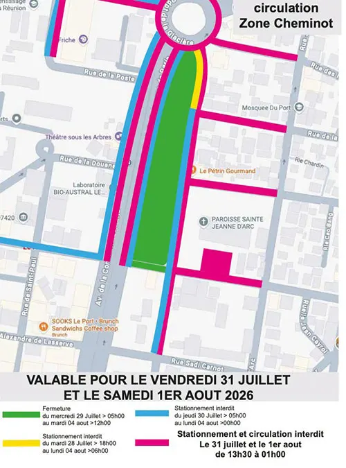 Circulation Gransen, place des Cheminots
