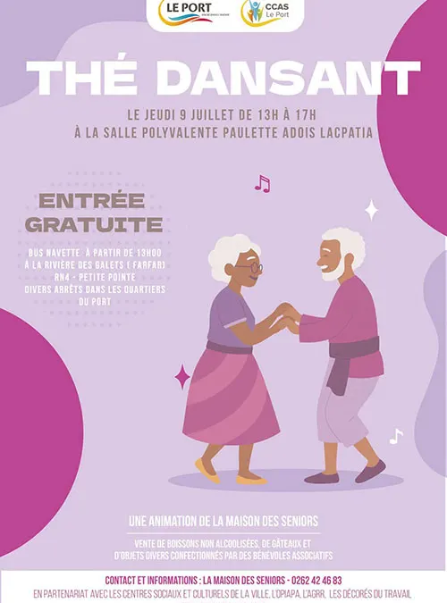 Thé dansant des seniors, ce jeudi 9 juillet