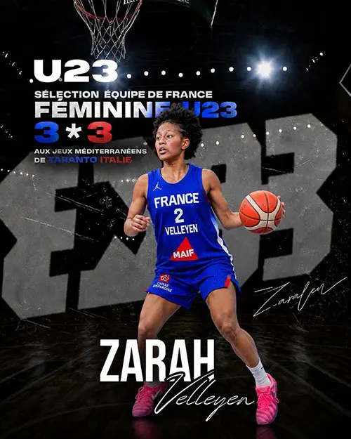 Jeux méditerranéens : Zarah Velleyen et les Bleues du 3×3 décrochent le bronze